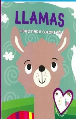 llamas libro para colorear