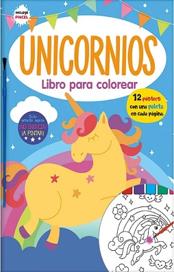 unicornios colorear pincel