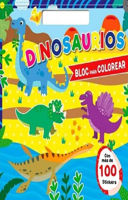 dinosaurios block para colorear